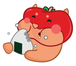 Ringoken apple dog sticker #9409467