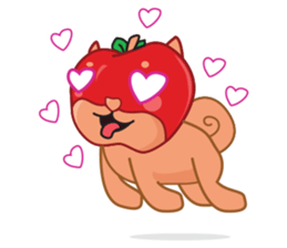 Ringoken apple dog sticker #9409471