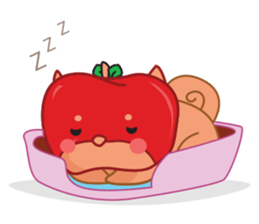 Ringoken apple dog sticker #9409473
