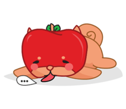 Ringoken apple dog sticker #9409474