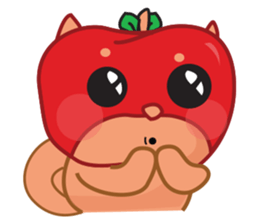 Ringoken apple dog sticker #9409476