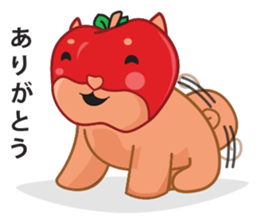 Ringoken apple dog sticker #9409477