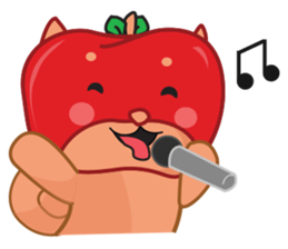 Ringoken apple dog sticker #9409481