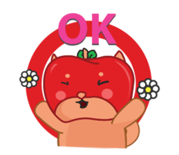 Ringoken apple dog sticker #9409482