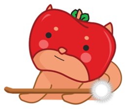 Ringoken apple dog sticker #9409484