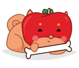 Ringoken apple dog sticker #9409488