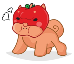 Ringoken apple dog sticker #9409491