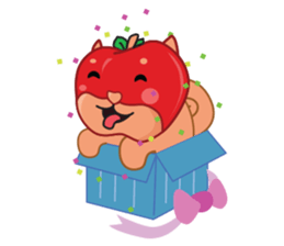 Ringoken apple dog sticker #9409499