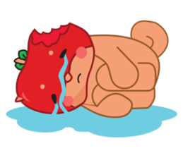 Ringoken apple dog sticker #9409501