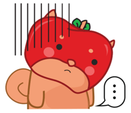 Ringoken apple dog sticker #9409502