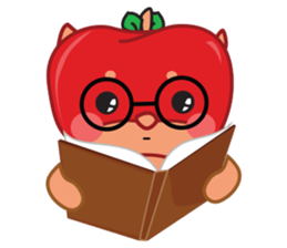 Ringoken apple dog sticker #9409503