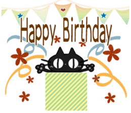 Sticker. black cat3 sticker #9409820