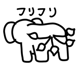 Elephant without a nose sticker #9410506