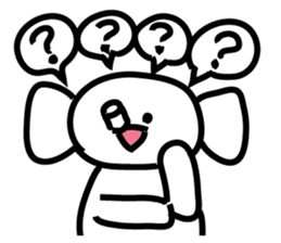 Elephant without a nose sticker #9410542