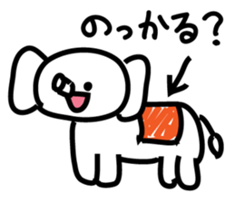 Elephant without a nose sticker #9410543