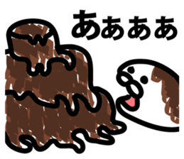 chocolate over a living seal sticker #9411785