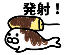 chocolate over a living seal sticker #9411813