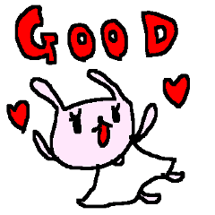 English love cute rabbits sticker.