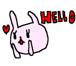 English love cute rabbits sticker. sticker #9412708