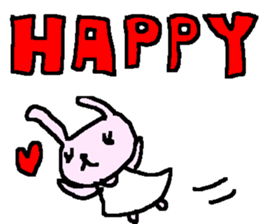 English love cute rabbits sticker. sticker #9412712