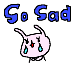 English love cute rabbits sticker. sticker #9412718