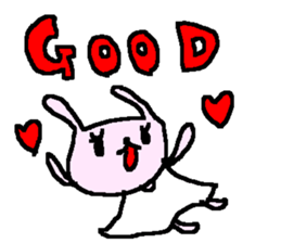 English love cute rabbits sticker. sticker #9412725