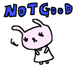 English love cute rabbits sticker. sticker #9412726