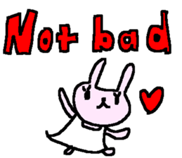 English love cute rabbits sticker. sticker #9412727