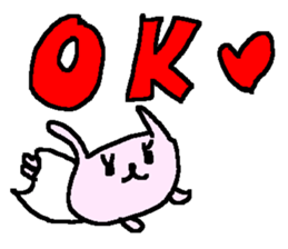 English love cute rabbits sticker. sticker #9412729