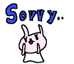 English love cute rabbits sticker. sticker #9412731