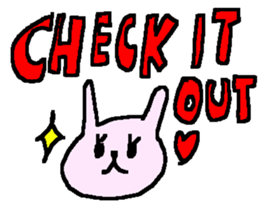 English love cute rabbits sticker. sticker #9412733