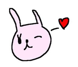 English love cute rabbits sticker. sticker #9412738