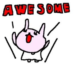 English love cute rabbits sticker. sticker #9412739