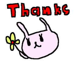 English love cute rabbits sticker. sticker #9412740