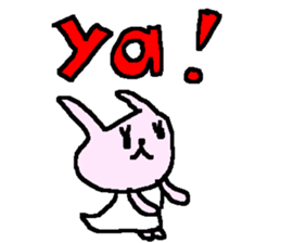 English love cute rabbits sticker. sticker #9412741