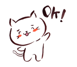 The paintbrush cat Mayu sticker #9413344