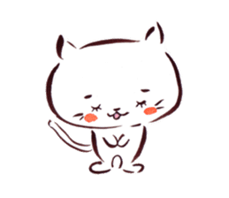 The paintbrush cat Mayu sticker #9413345