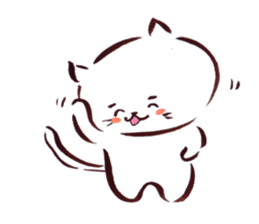 The paintbrush cat Mayu sticker #9413346