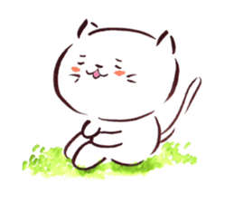 The paintbrush cat Mayu sticker #9413347