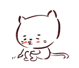 The paintbrush cat Mayu sticker #9413348