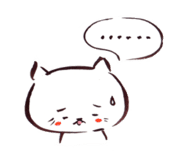 The paintbrush cat Mayu sticker #9413349