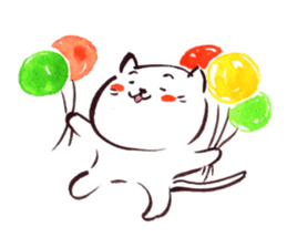 The paintbrush cat Mayu sticker #9413351