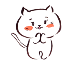The paintbrush cat Mayu sticker #9413356