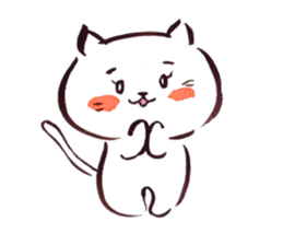 The paintbrush cat Mayu sticker #9413356