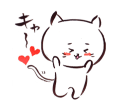 The paintbrush cat Mayu sticker #9413357