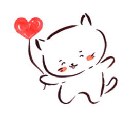The paintbrush cat Mayu sticker #9413358