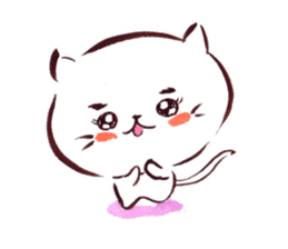 The paintbrush cat Mayu sticker #9413362