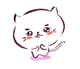 The paintbrush cat Mayu sticker #9413362