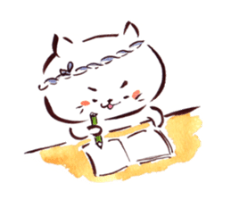 The paintbrush cat Mayu sticker #9413363