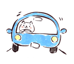 The paintbrush cat Mayu sticker #9413365